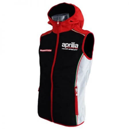 APRILIA APRILIA Softshell fekete/szrke/piros cipzras mellny