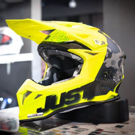 JUST1 JUST1 J39 KINETIC cross buksisak camo matt piros/lime/fluo citrom 2024