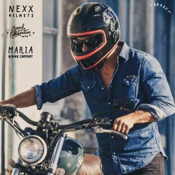  Nexx NEXX XG.100 Drake Vintage/Cafe racer buksisak fekete/piros